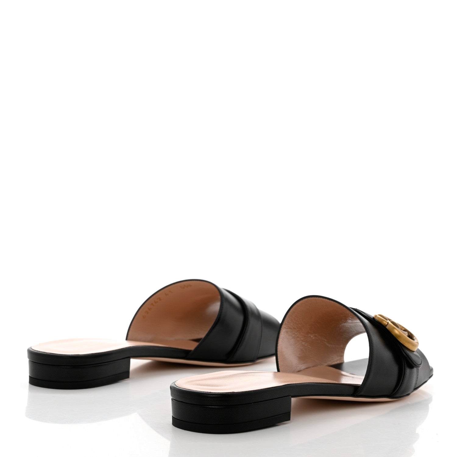 Gucci Malaga Kid GG Marmont Flat Slide Sandals 41 Black 4 of 9