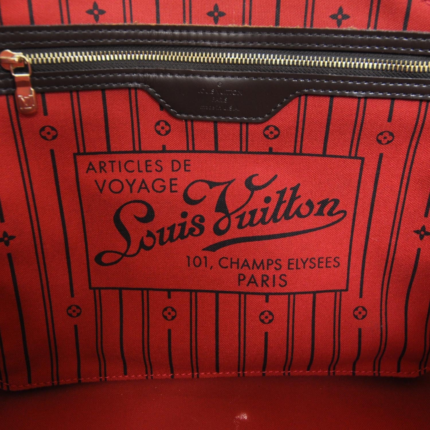 Louis Vuitton Damier Ebene Neverfull MM 7 of 9
