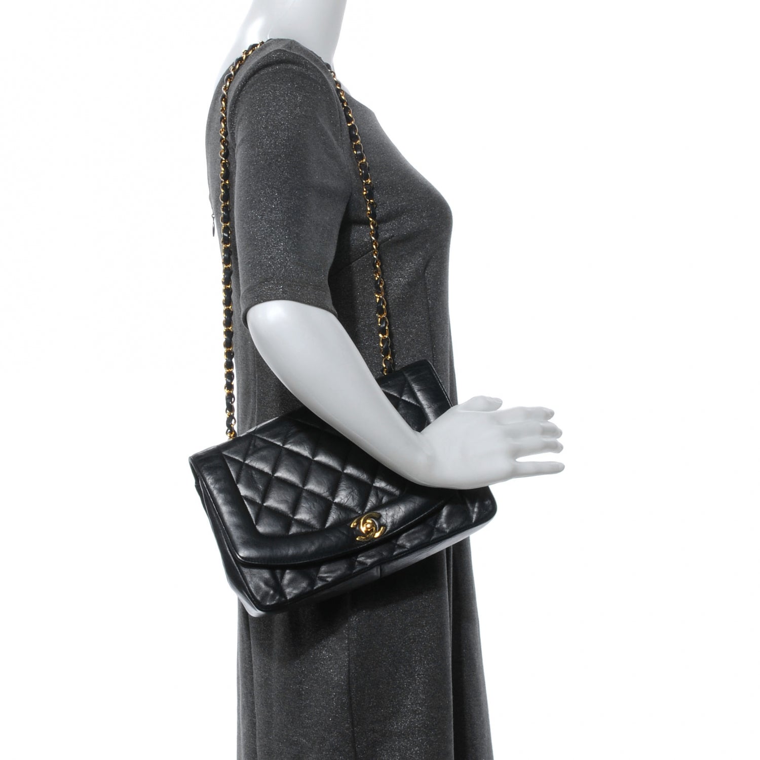 Chanel Lambskin Medium Single Flap Black 2 of 9