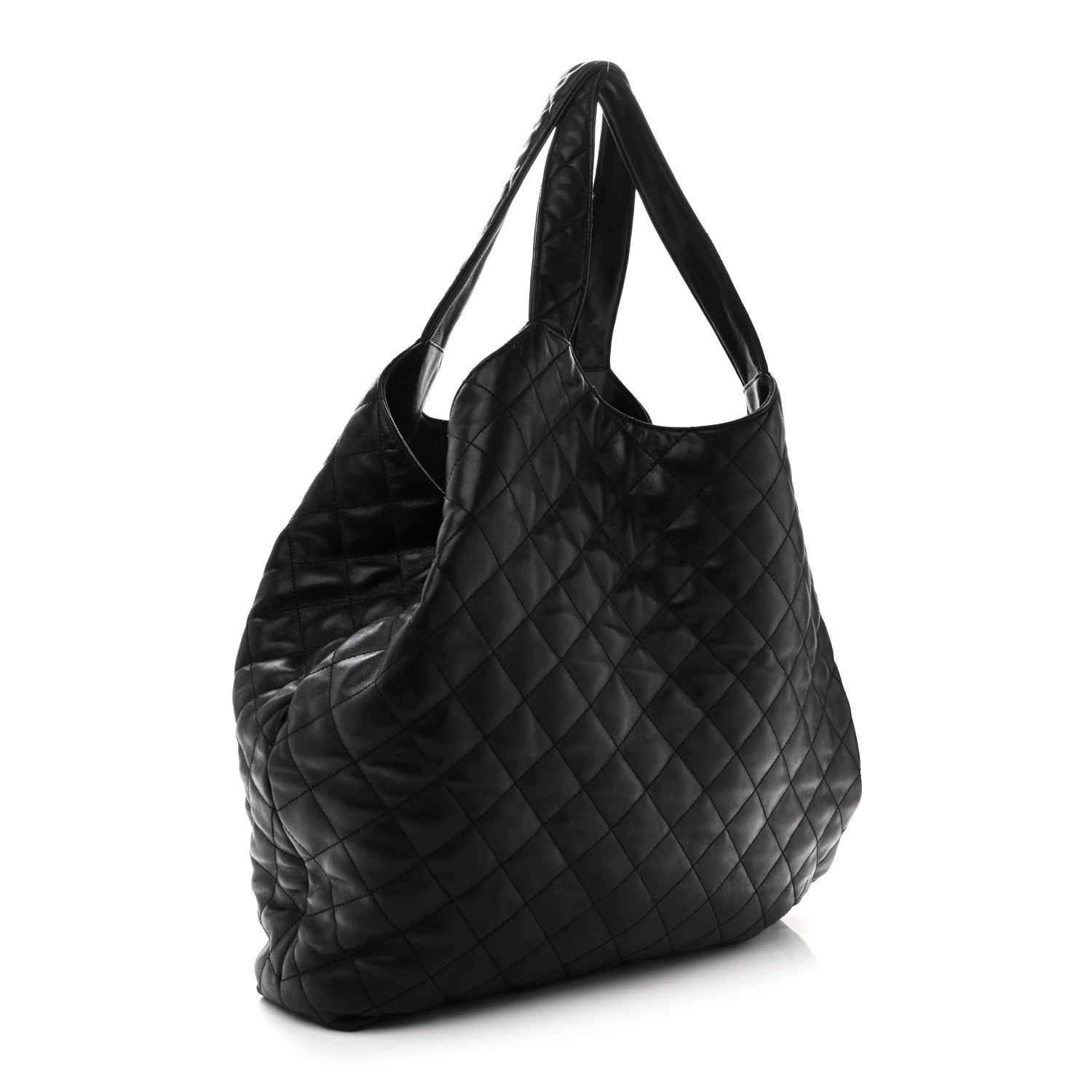 Saint Laurent Lambskin Quilted Maxi Icare Shopping Tote Black 3 of 14