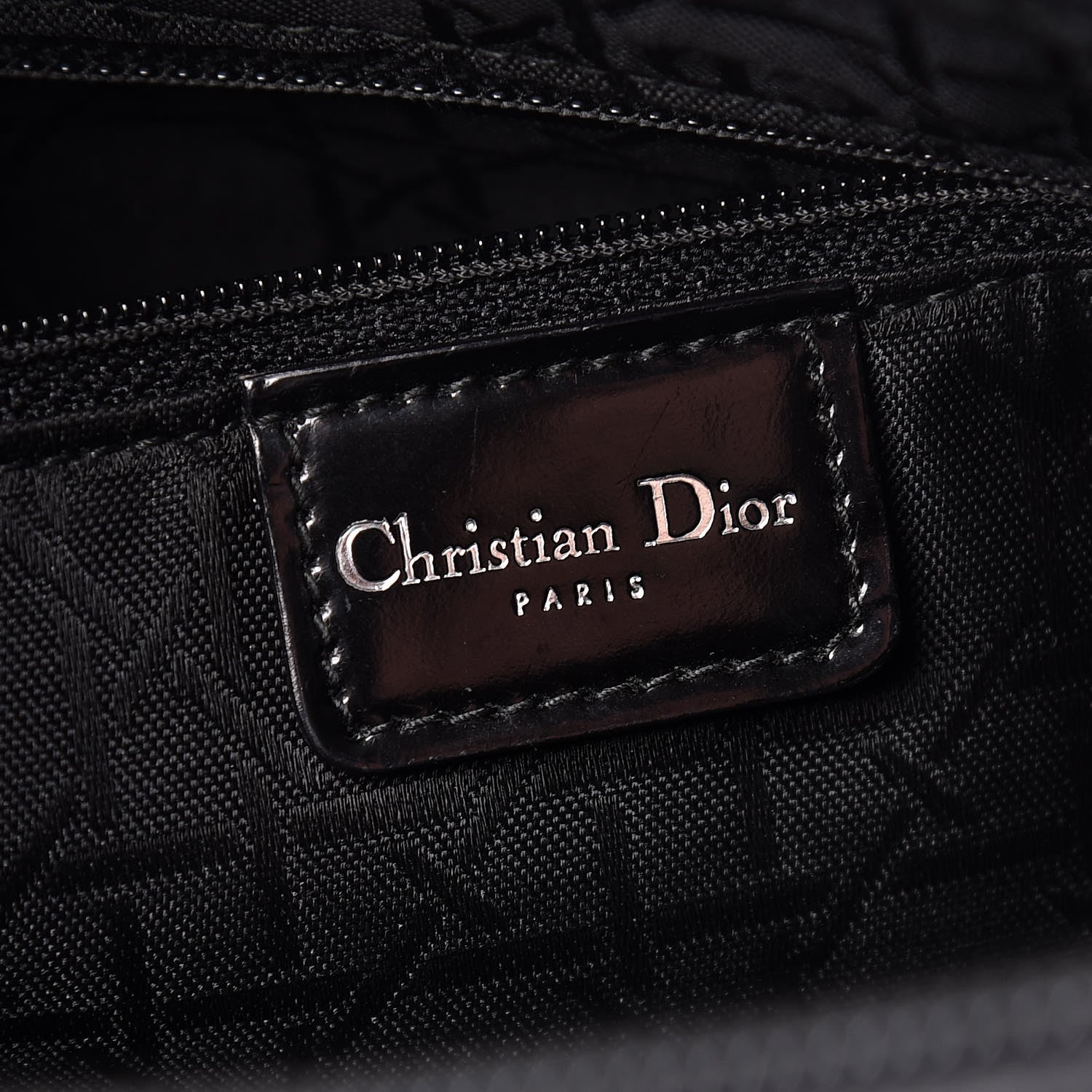Christian Dior Patent Canvas Large Lady Dior Black 6 of 18