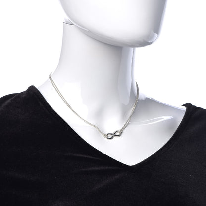 Tiffany Sterling Silver Infinity Pendant Necklace 2 of 6