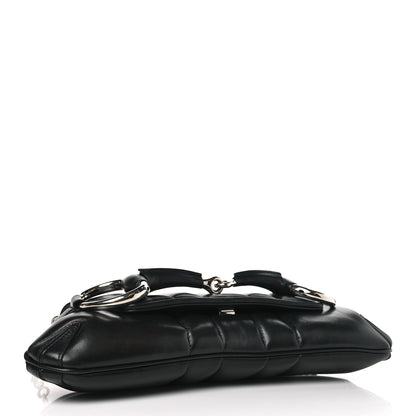 Gucci Nappa Vertical Matelasse Medium Maxi Horsebit Chain Shoulder Bag Black 4 of 8