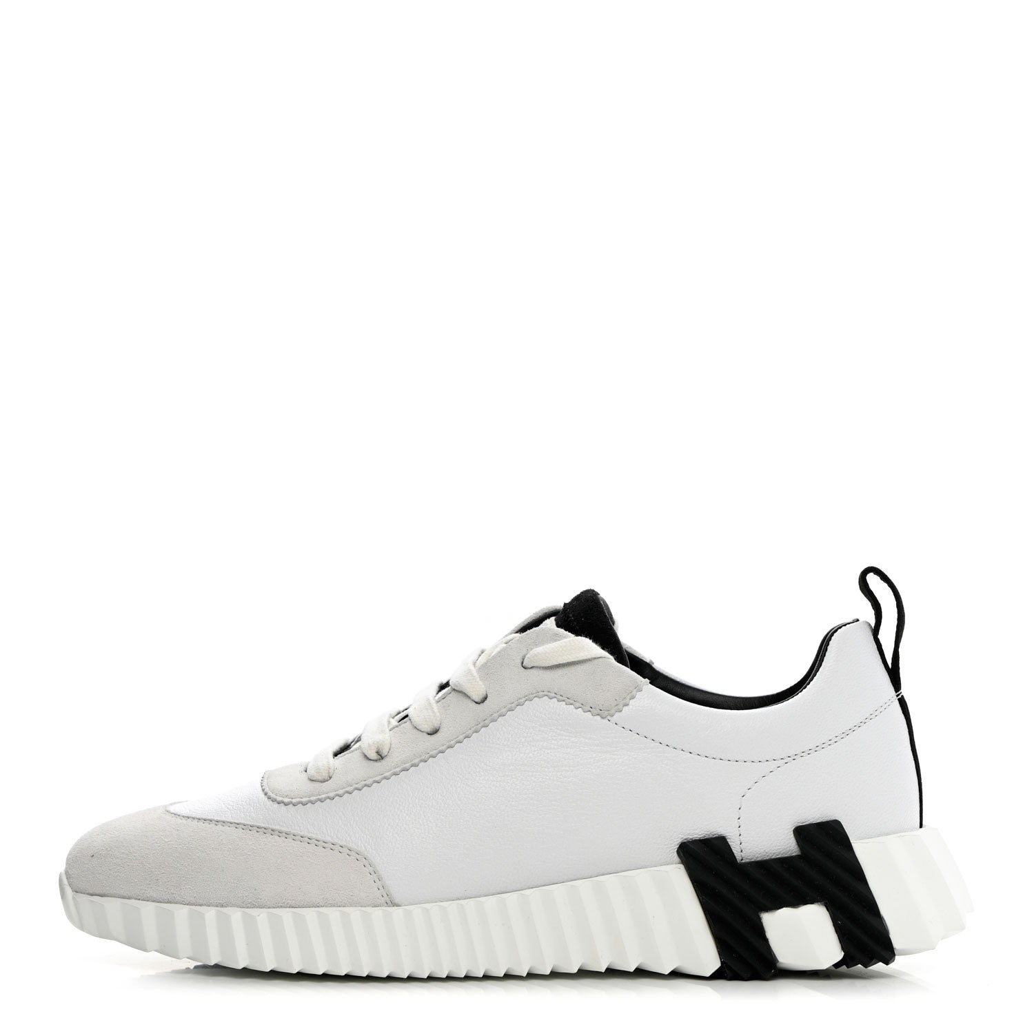 Hermes Goatskin Suede Bouncing Sneakers 38 White 1 of 11
