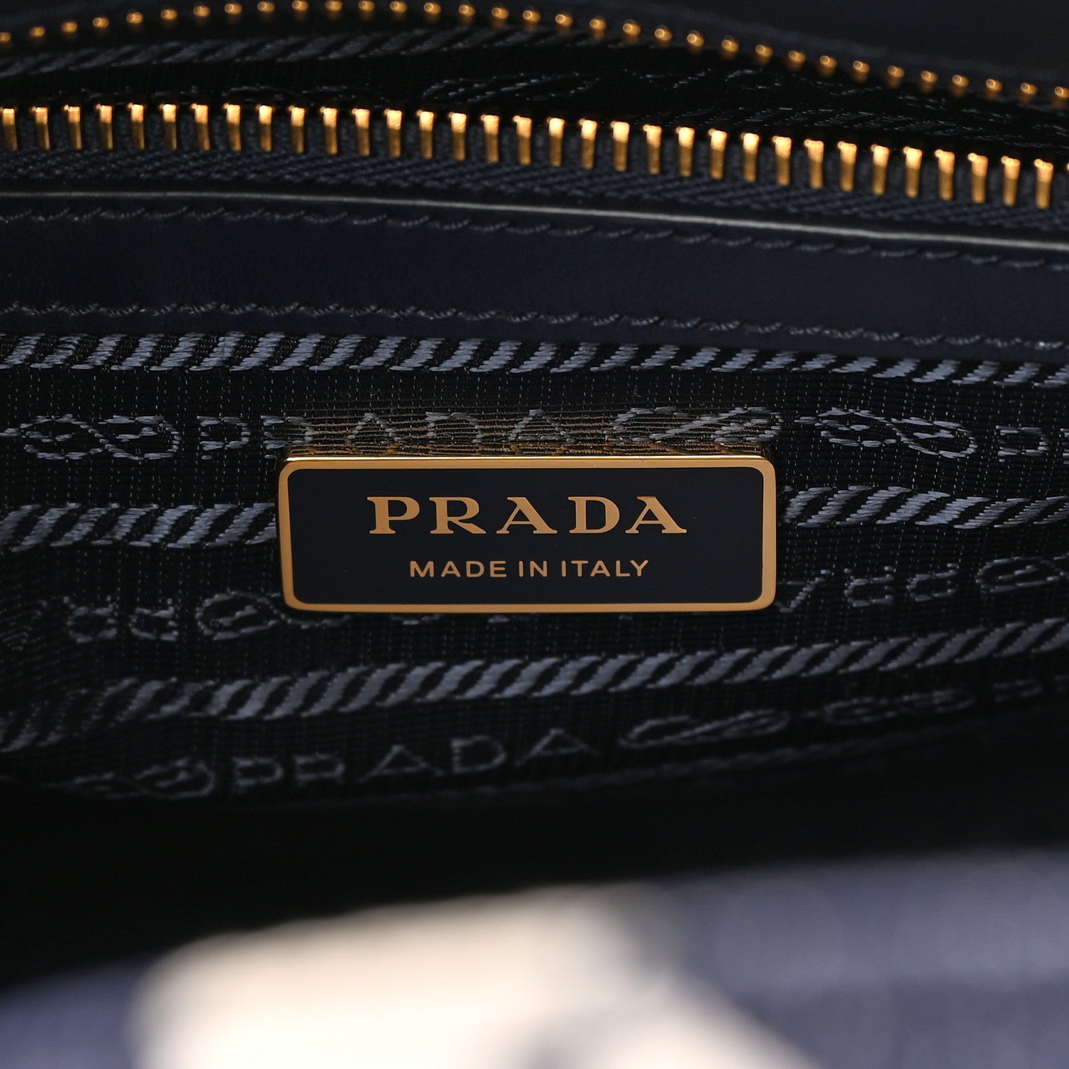 Prada Jacquard Saffiano Triangolo Symbole Embroidered Small Tote Baltico Talco 6 of 10