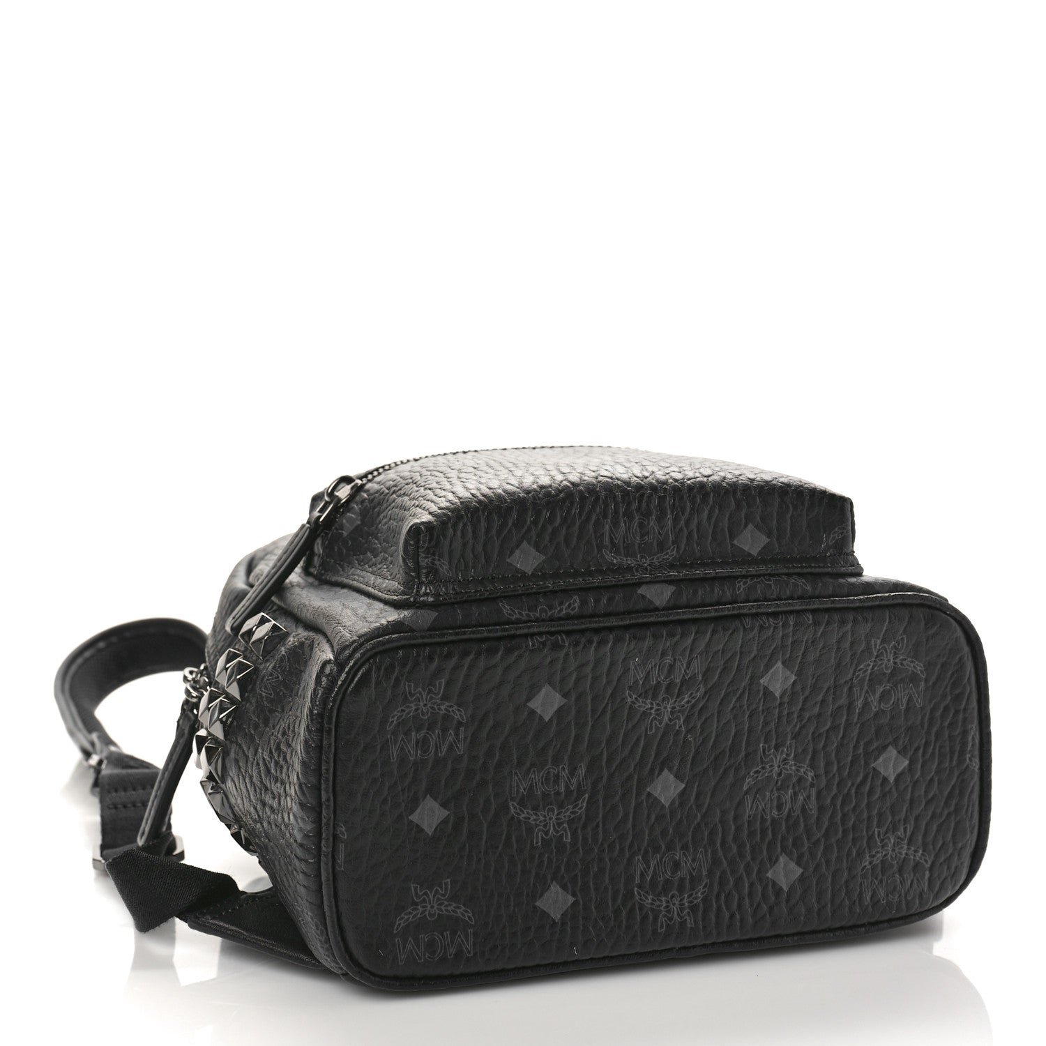 MCM Visetos Side Stud Mini Stark Backpack Black 4 of 8