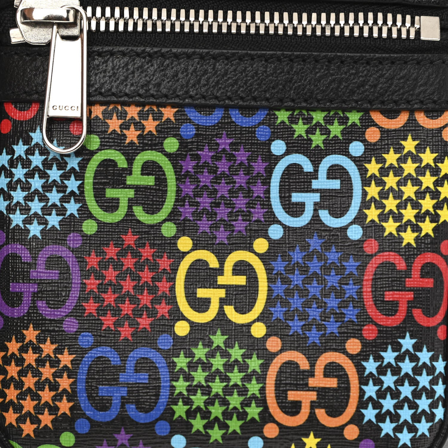 Gucci GG Supreme Monogram Psychedelic Messenger Bag Black 8 of 11