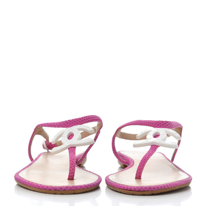 Chanel Mesh CC Thong Sandals 41 Fuchsia 2 of 13