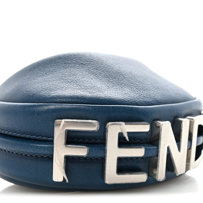 Fendi Vitello Grace Matte Nano Fendigraphy Hobo Charm Mirto 9 of 10