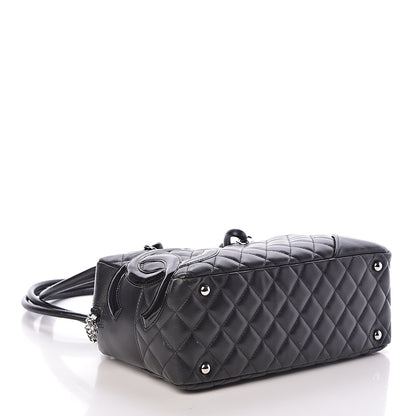 Chanel Calfskin Quilted Large Cambon Bowler Black 4 of 9