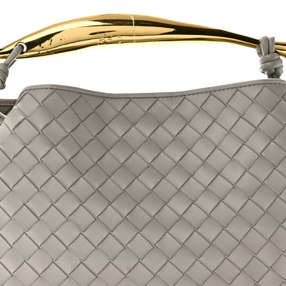 Bottega Veneta Nappa Intrecciato Sardine Bag Agate Grey 7 of 9