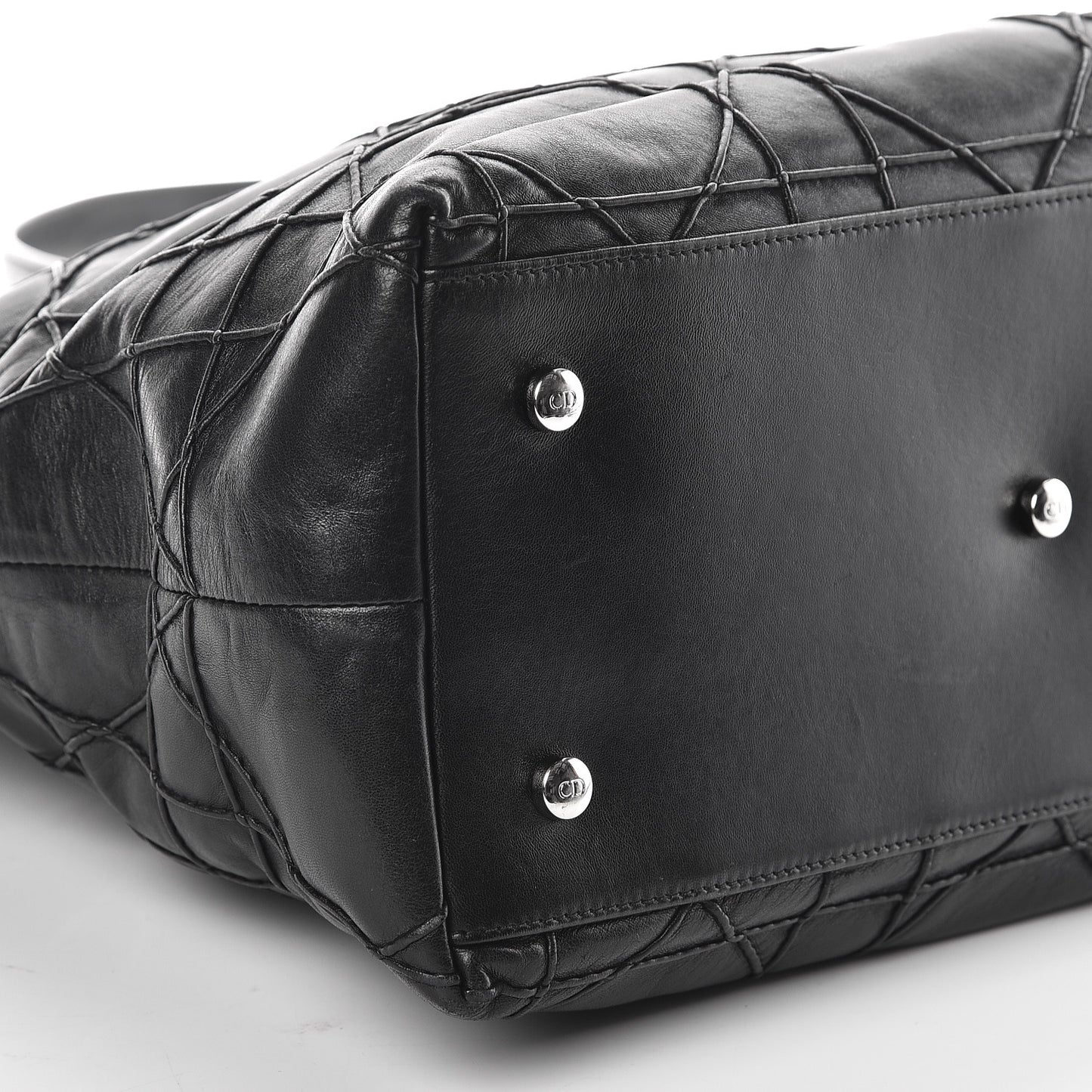 Lambskin Cannage Medium Granville Tote Black