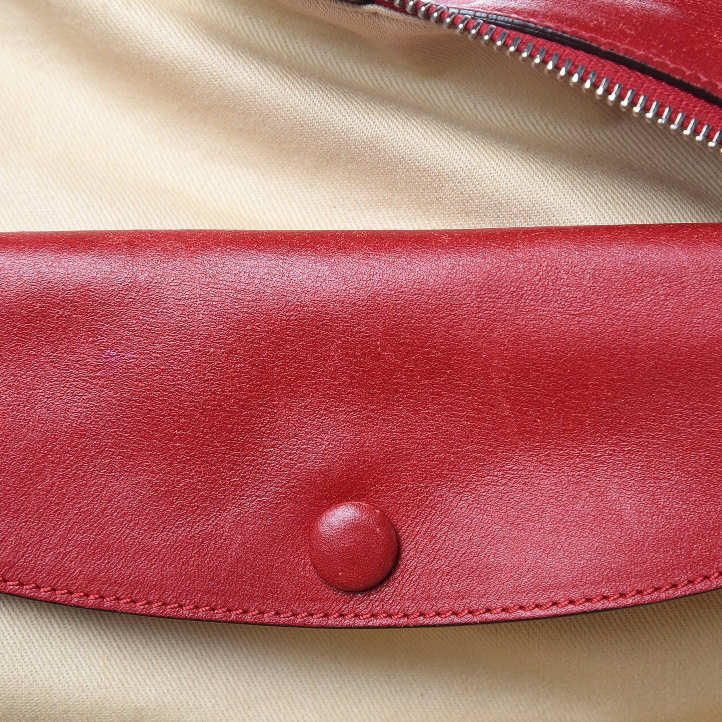 Calfskin Aurore Duffle Bag Vermillion Red
