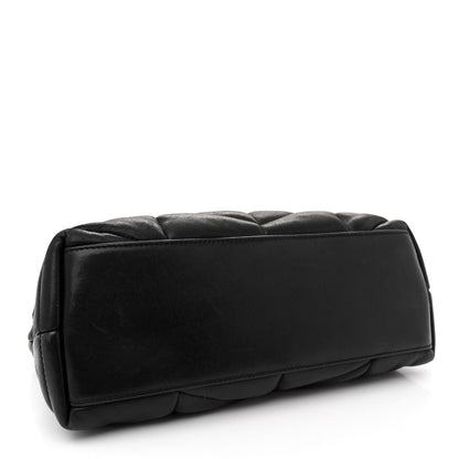 Saint Laurent Lambskin Quilted Monogram Monochrome Small Loulou Puffer Chain Satchel Black 4 of 10