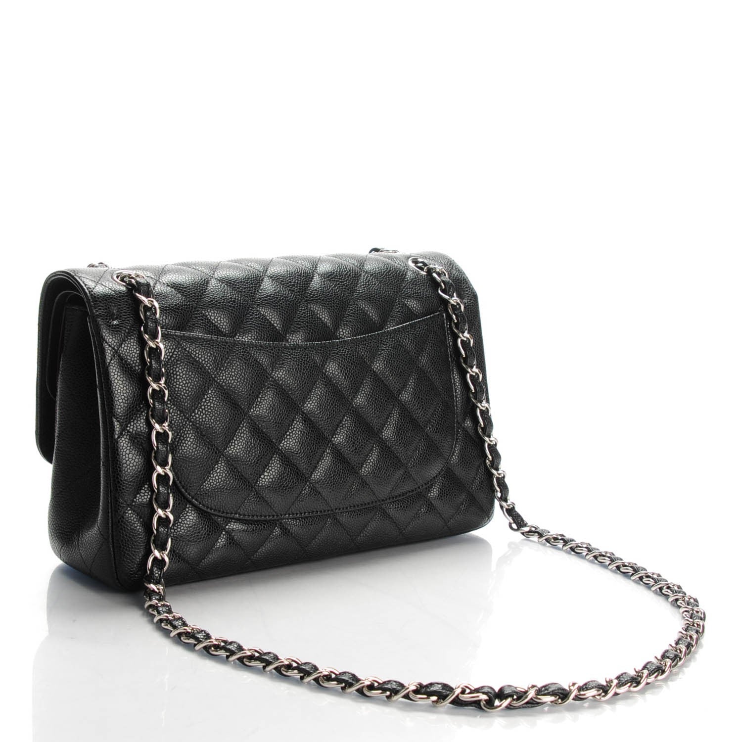Chanel Caviar Quilted Jumbo Double Flap Black 3 of 8