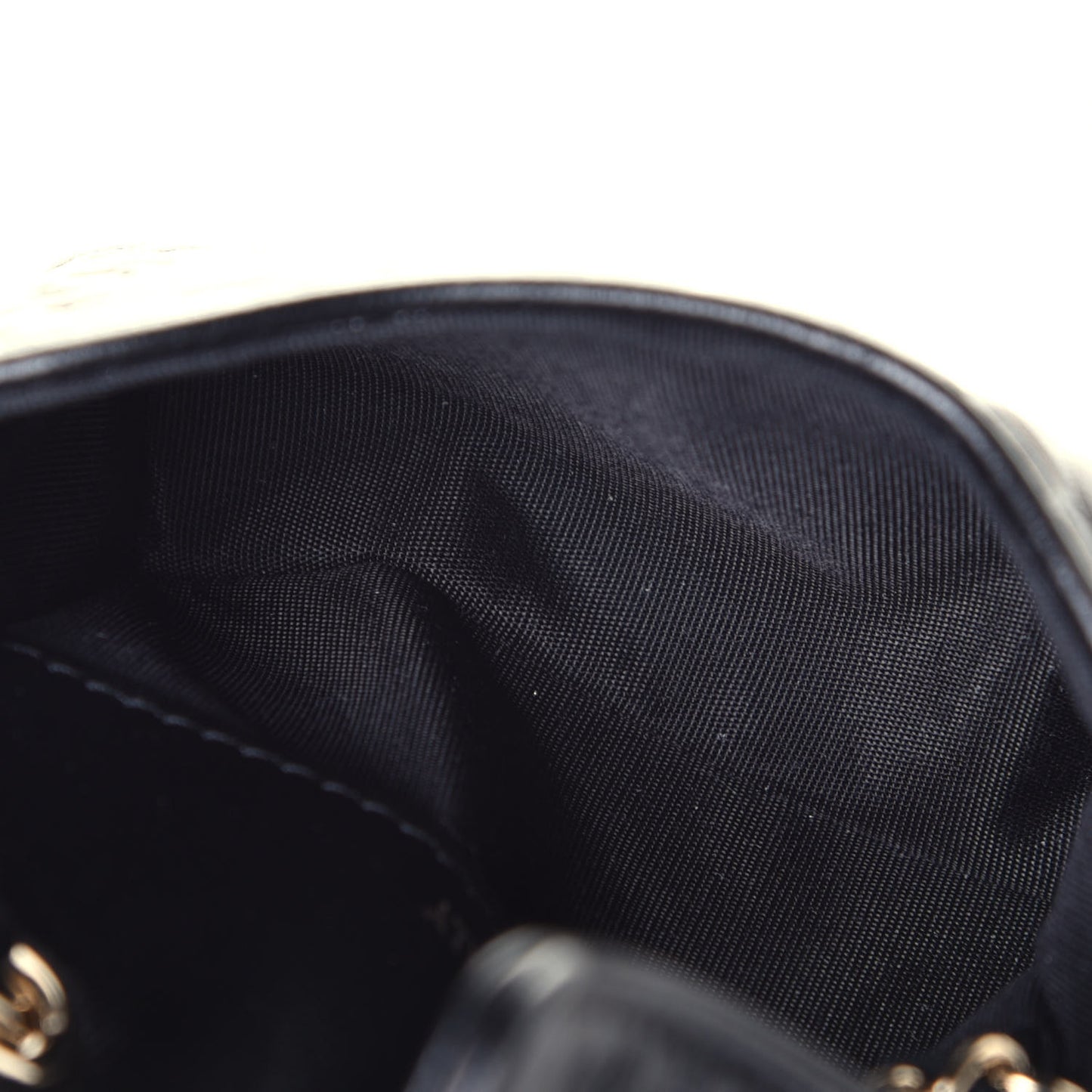 Caviar Camellia Embossed Chain Belt Bag Black