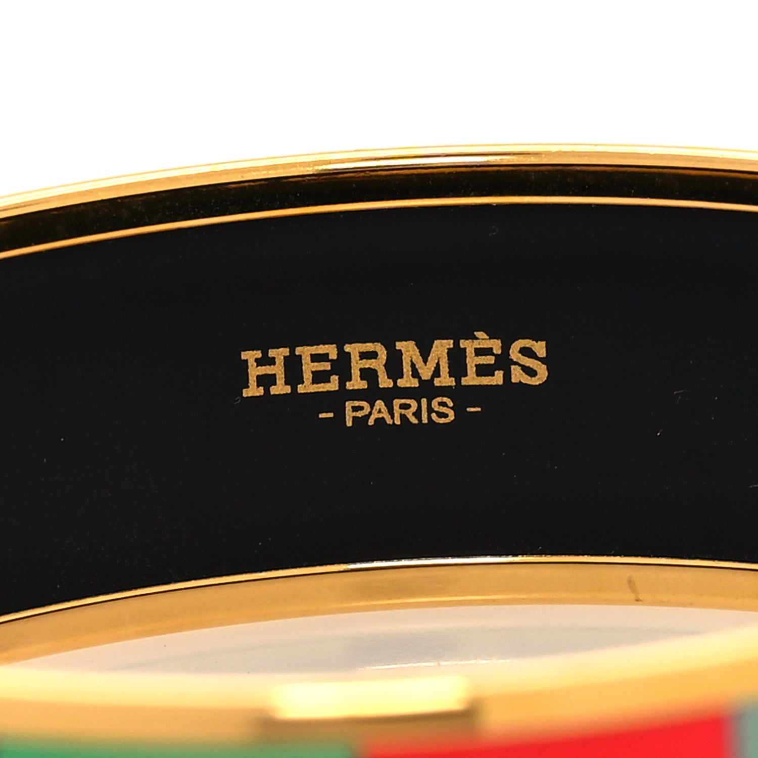 Hermes Enamel Printed Optique Chaine D'Ancre Wide Bracelet 65 4 of 5