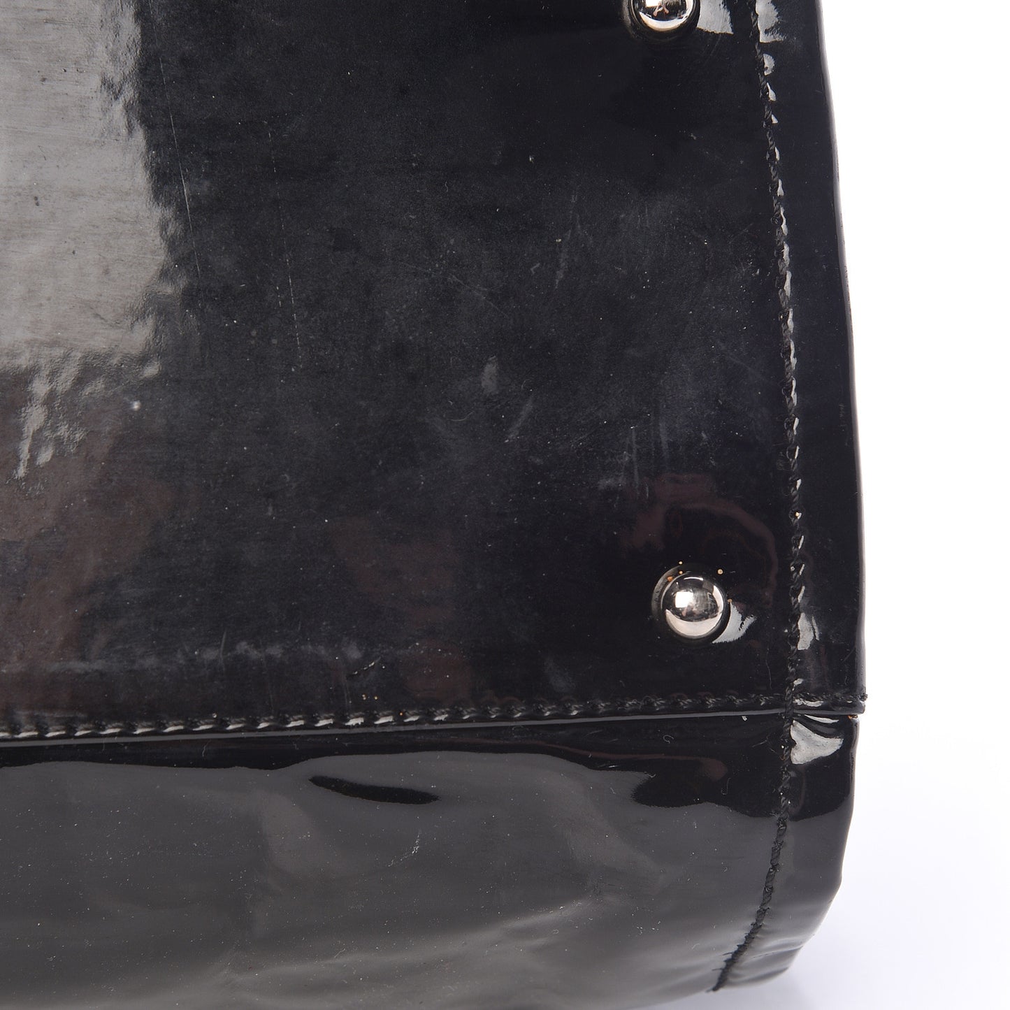 Patent Quilted CC Shoulder Bag Black