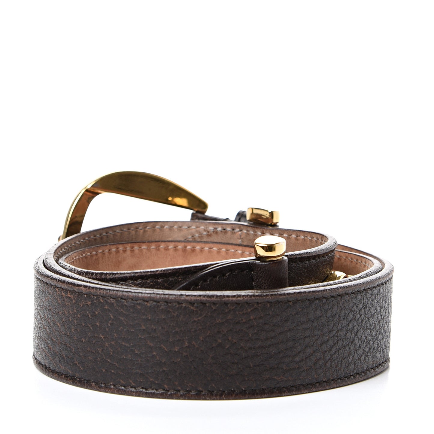 Calfskin Horsebit Belt 90 36 Dark Brown