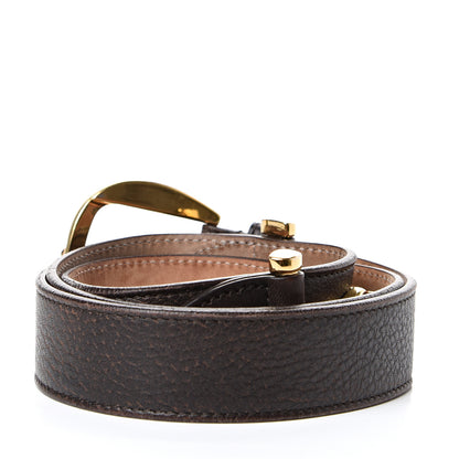 Gucci Calfskin Horsebit Belt 90 36 Dark Brown 2 of 8