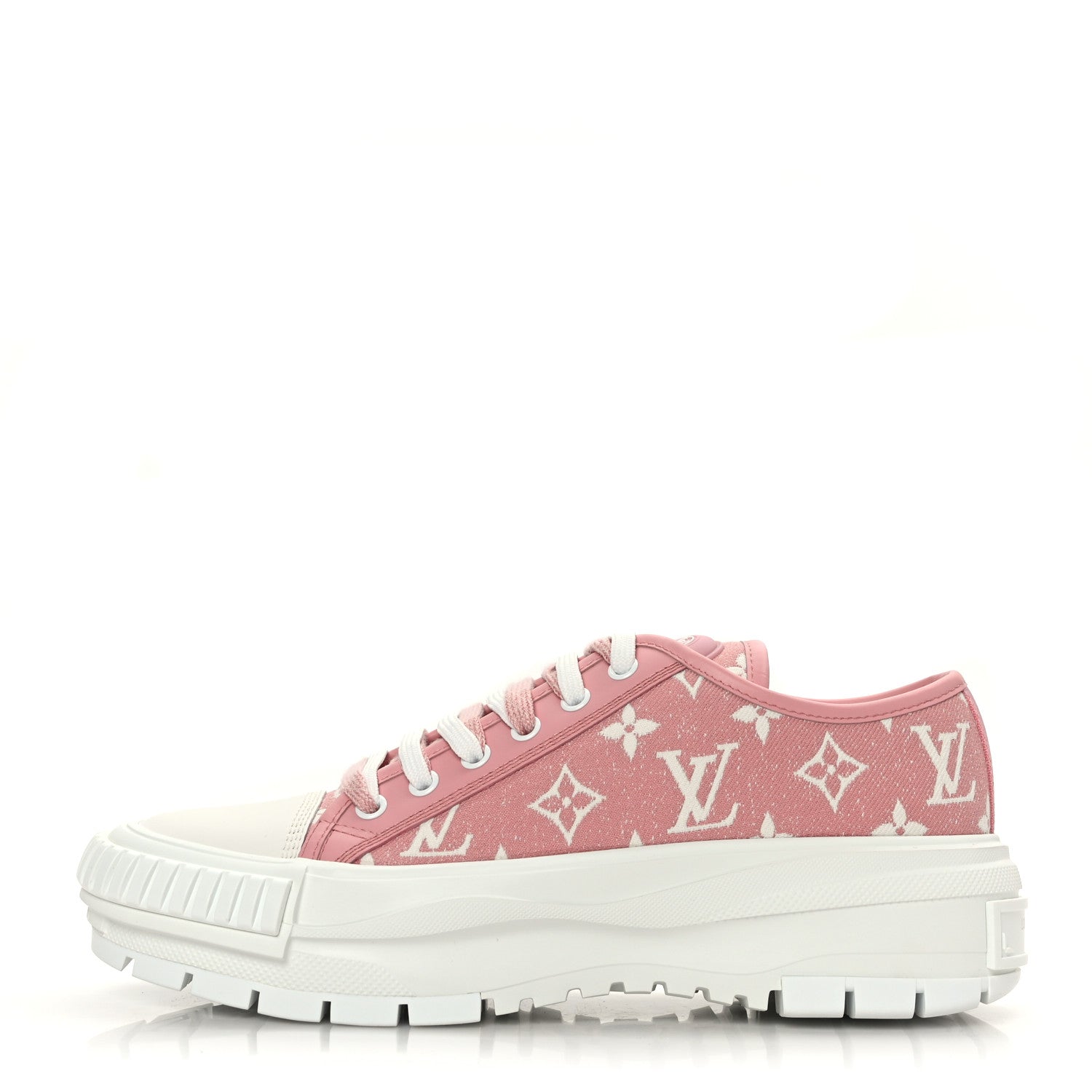 Louis Vuitton Denim Monogram Squad Sneakers 39 Pink 1 of 10