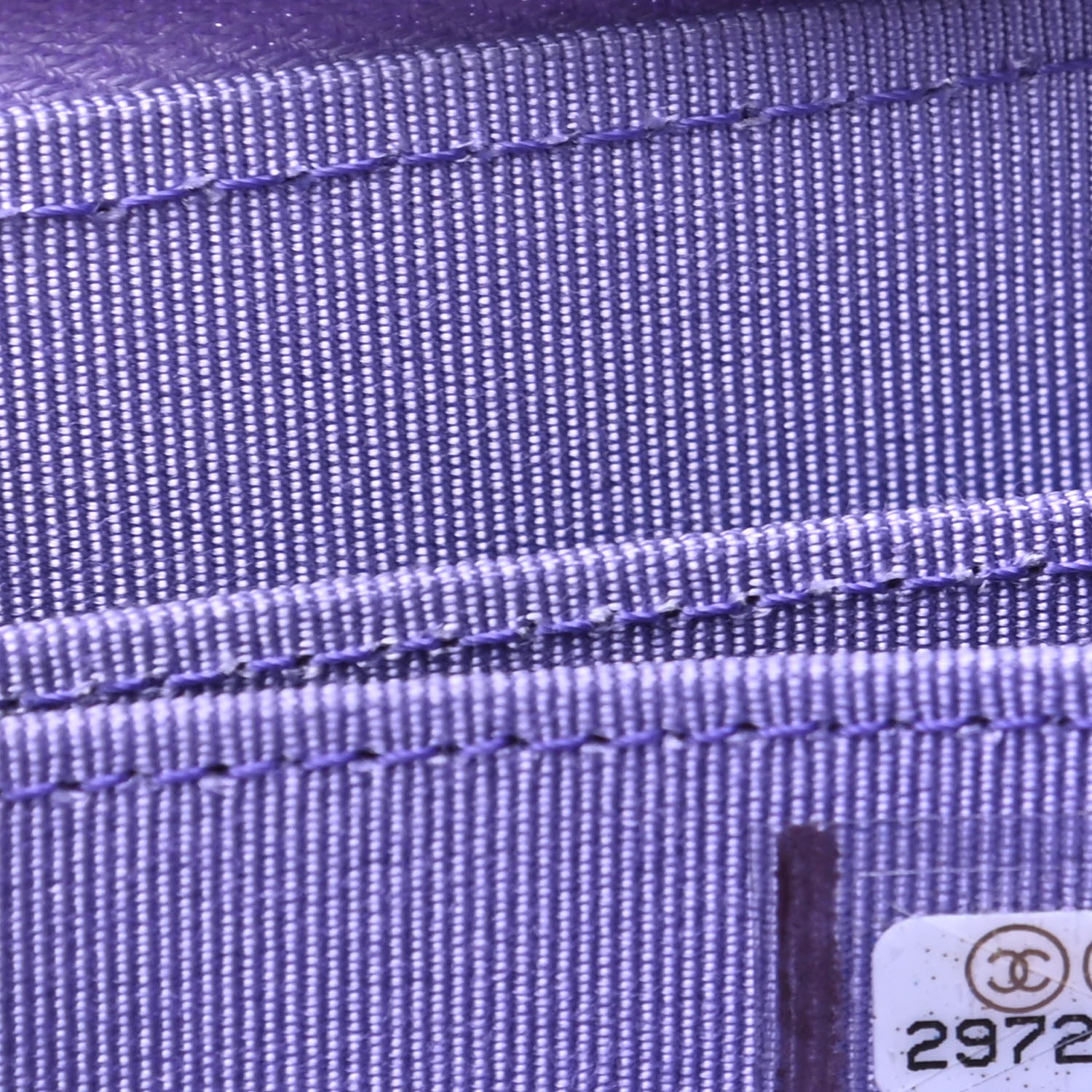 Chanel Caviar Quilted Zip Around Coin Purse Wallet Purple 8 of 9