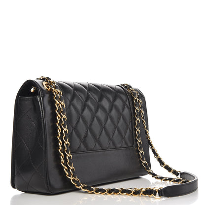 Chanel Sheepskin Quilted Vintage Mademoiselle Flap Black 3 of 8