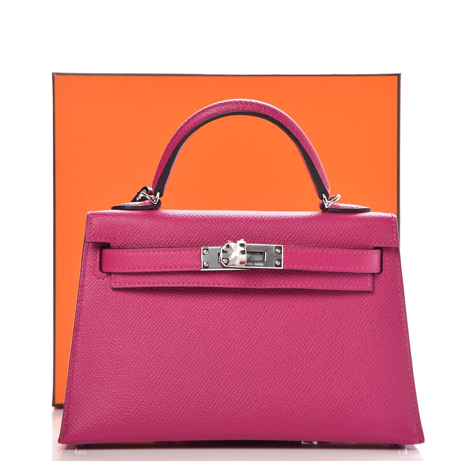Hermes Epsom Mini Kelly Sellier 20 Rose Pourpre 23 of 23