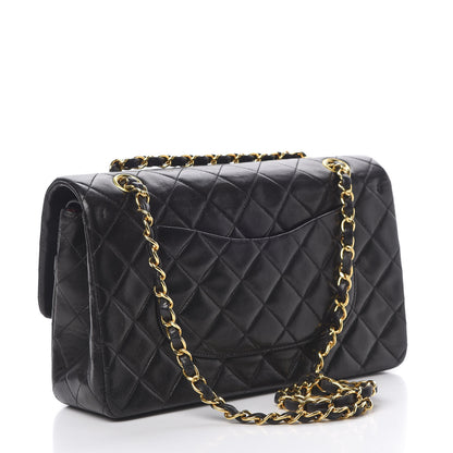 Chanel Lambskin Quilted Medium Double Flap Black 3 of 17