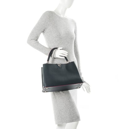 Louis Vuitton Taurillon Capucines MM Cobalt 2 of 8