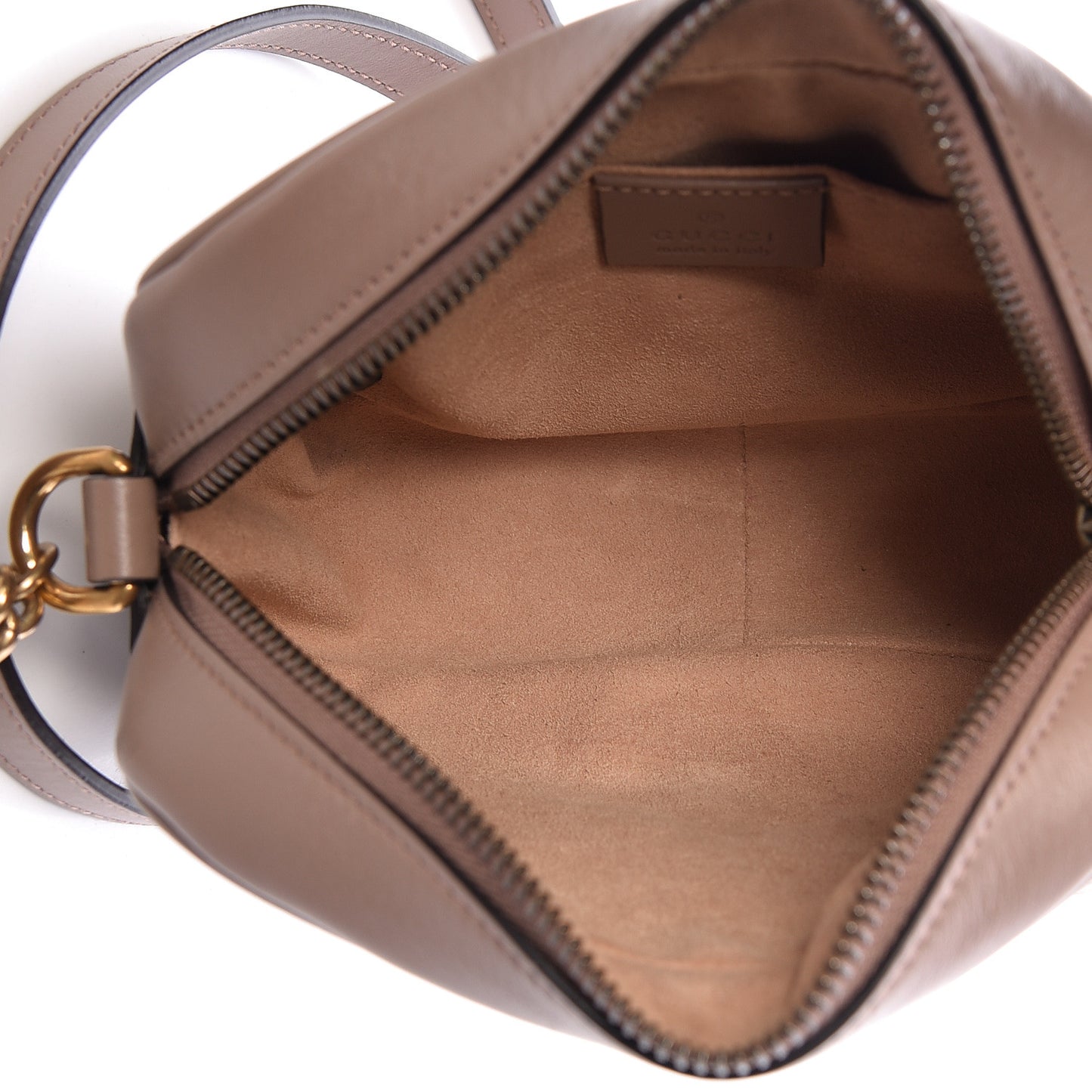 Calfskin Matelasse Mini GG Marmont Chain Shoulder Bag Nude