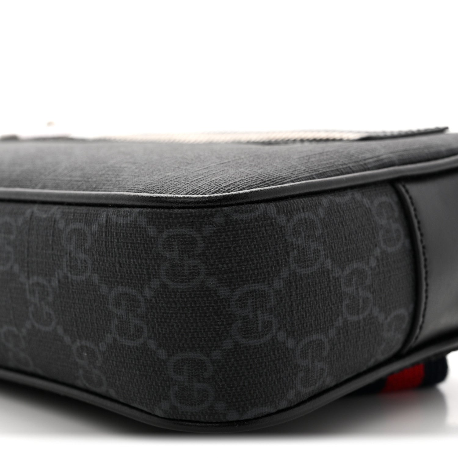 Gucci Soft GG Supreme Monogram Web Belt Bag Black Grey 10 of 10