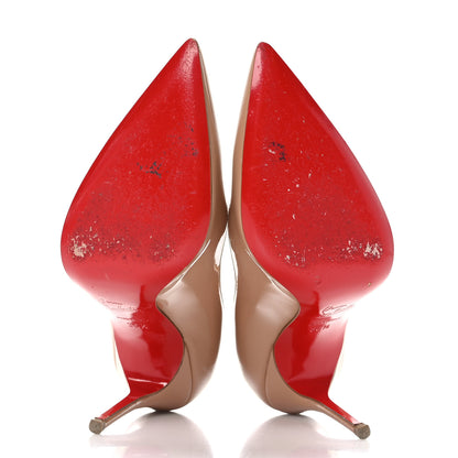 Christian Louboutin Patent Pigalle Follies 100 Pumps 35.5 Nude 5 of 8