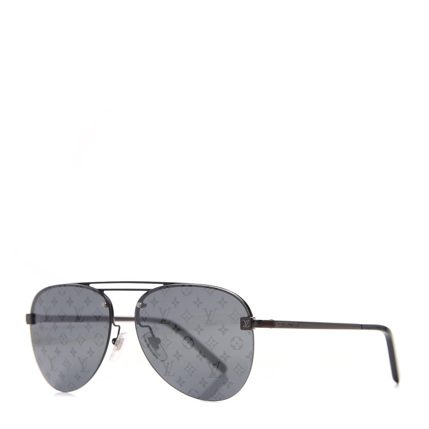 Louis Vuitton Monogram Clockwise Sunglasses Z1019E Dark Gun 1 of 7