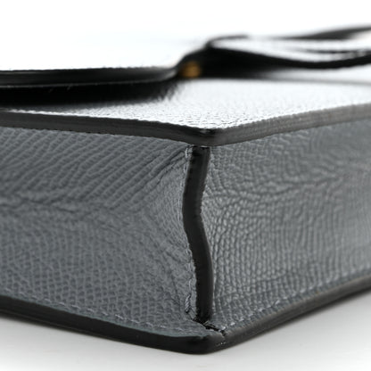 Christian Dior Grained Calfskin Saddle Chain Pouch Cloud Blue 9 of 10