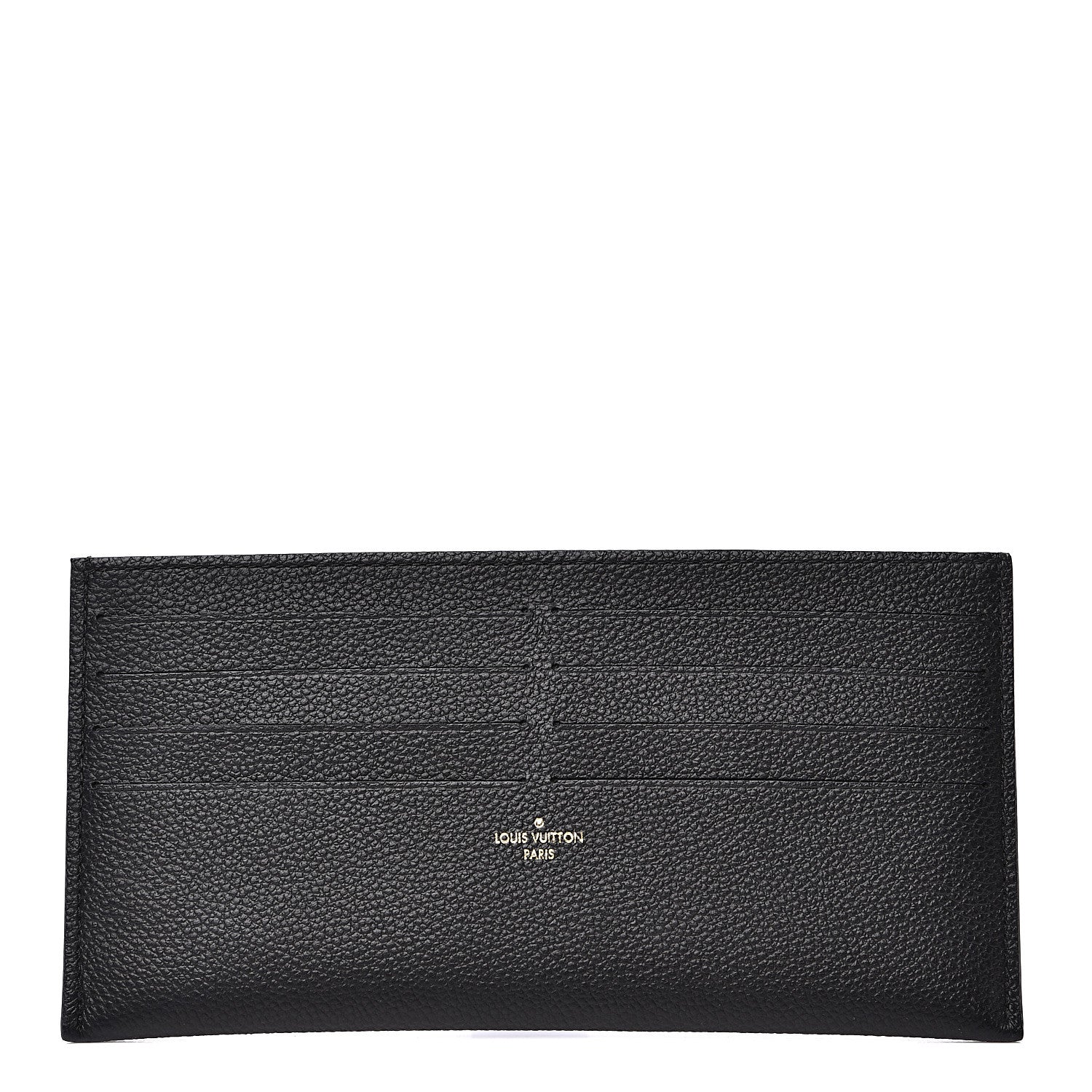 Louis Vuitton Calfskin Felicie Chain Wallet Card Holder Insert Black 1 of 5