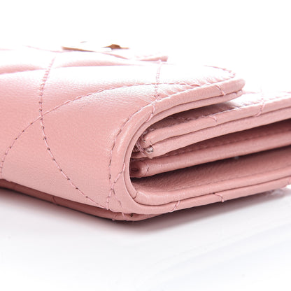 Chanel Lambskin Quilted Flap Card Holder Pink 10 of 15