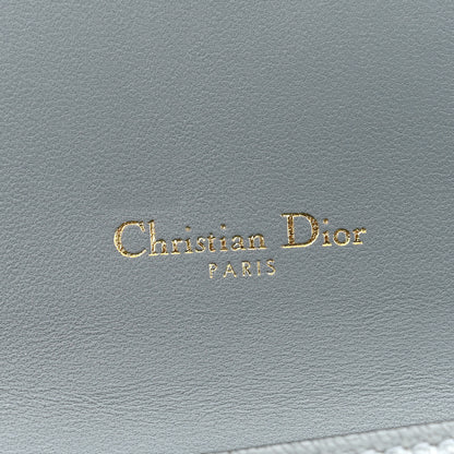 Christian Dior Goatskin Saddle Chain Wallet Pouch Cloud Blue 7 of 11