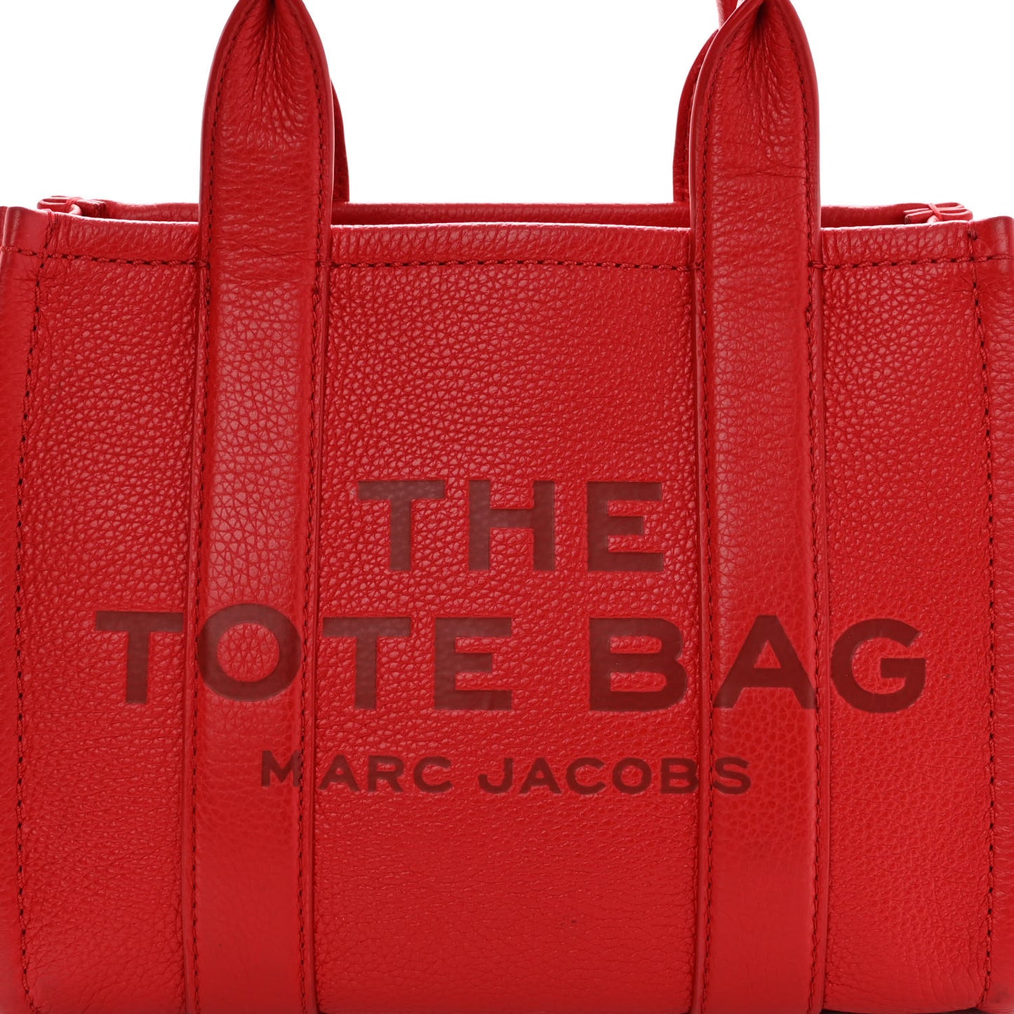 Grained Calfskin Small The Tote Bag True Red