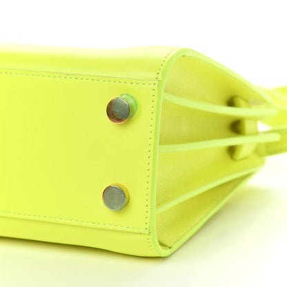 Saint Laurent Calfskin Nano Sac De Jour Neon Yellow 8 of 9
