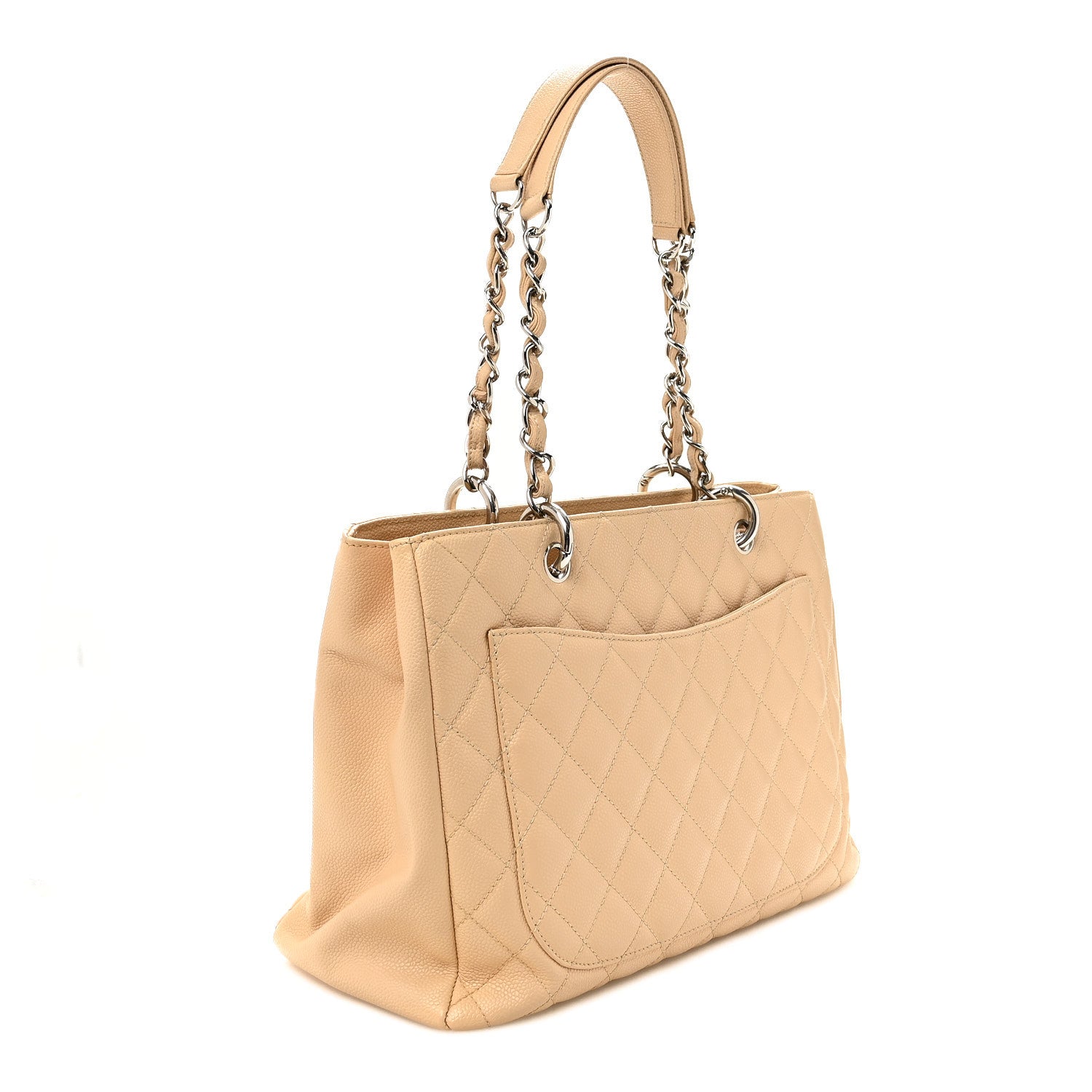 Chanel Caviar Quilted Grand Shopping Tote GST Beige 3 of 10