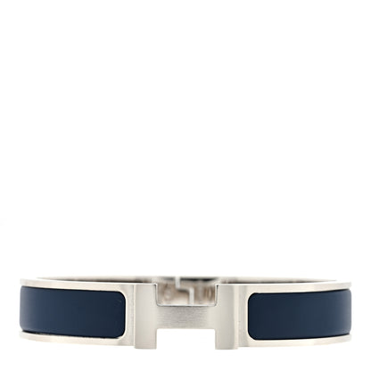 Hermes Matte Enamel Narrow Clic Clac HH Bracelet Bleu Biarritz 1 of 3