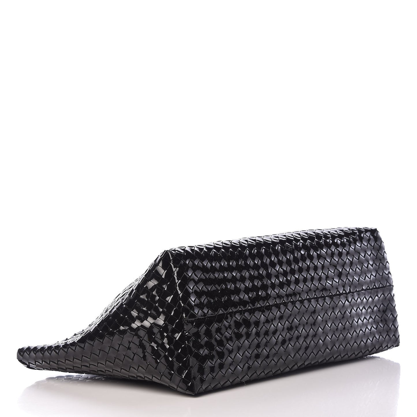 Spazzolato Nappa Intrecciato Medium Moon Cabat Black