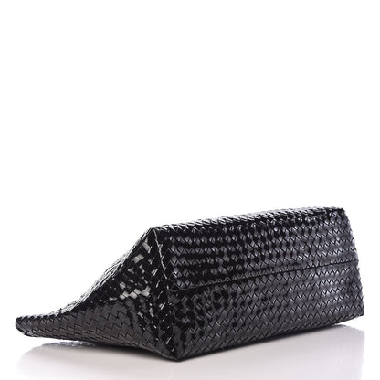 Bottega Veneta Spazzolato Nappa Intrecciato Medium Moon Cabat Black 5 of 14
