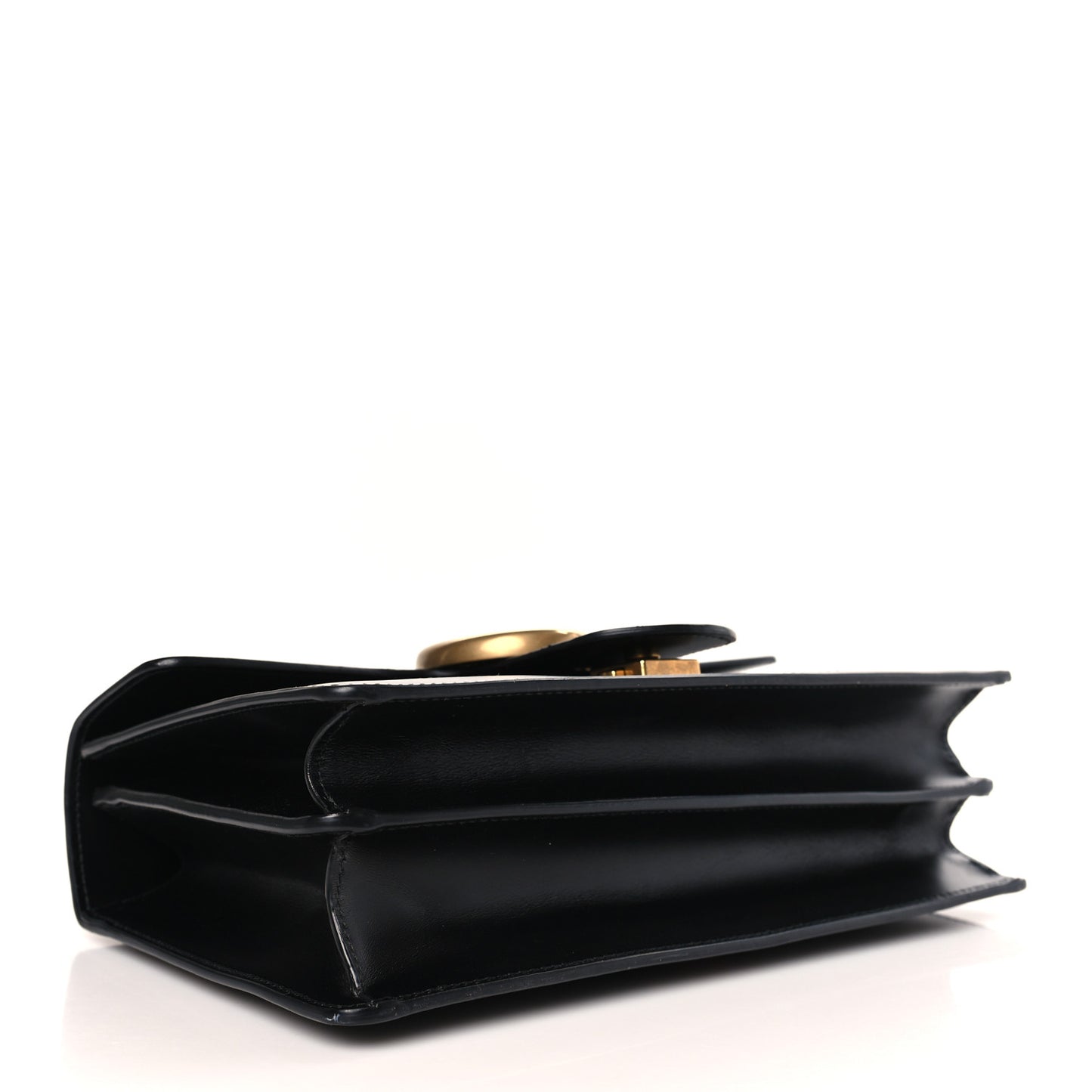Knight Calfskin Malaga Kid Heart Medium GG Marmont Chain Handle Bag Black Hibiscus Red Multicolor