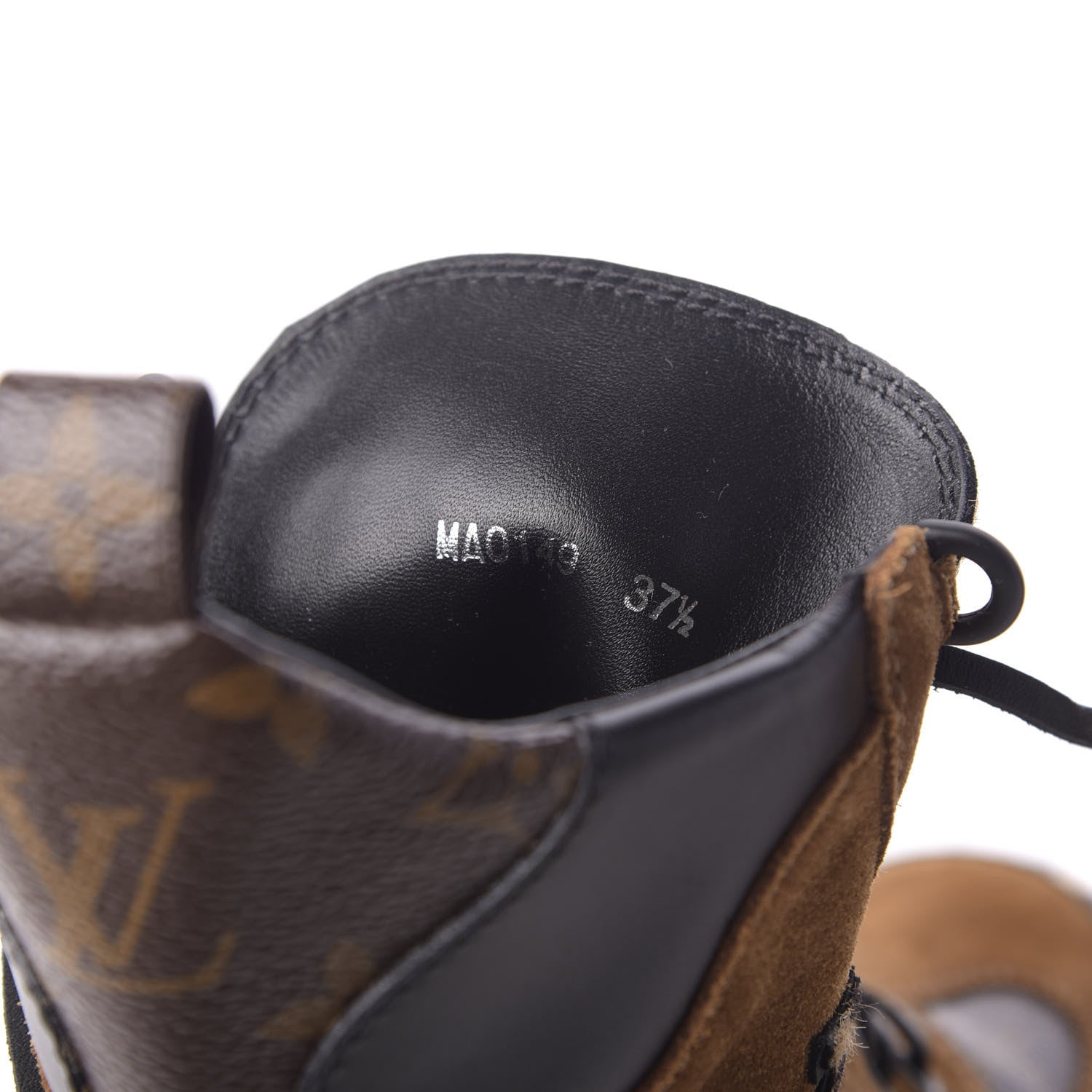 Louis Vuitton Suede Calfskin Monogram Laureate Platform Desert Boots 37.5 Cognac 9 of 9