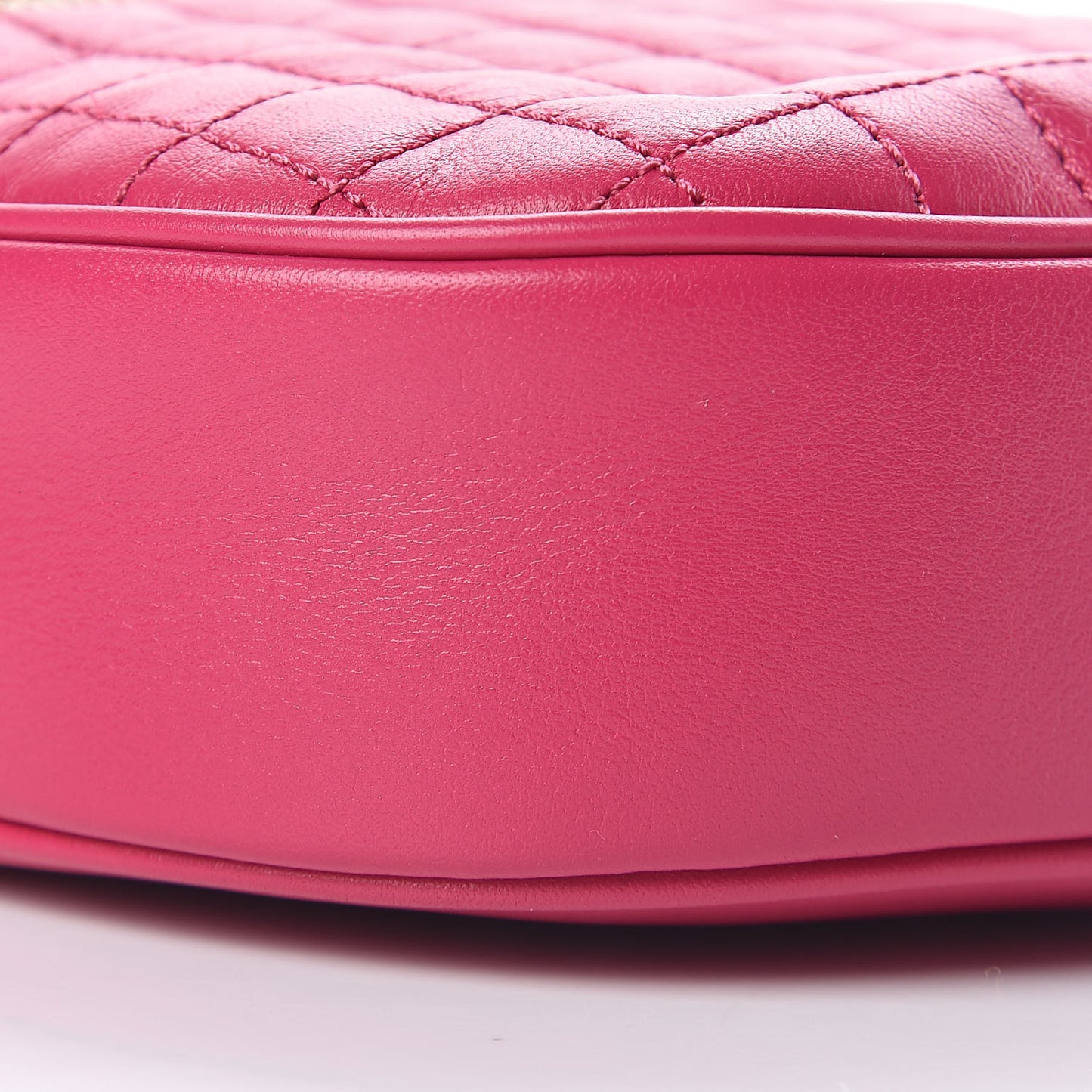 Calfskin Quilted Small C Charm Bag Pink