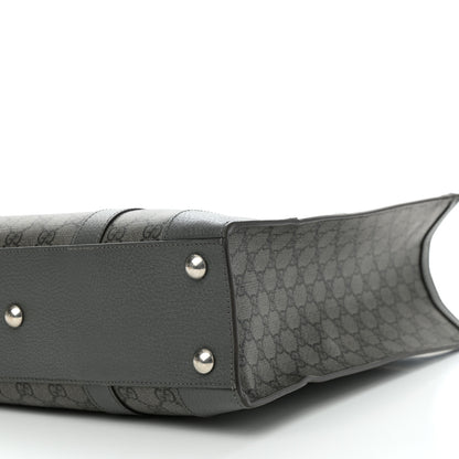 Gucci GG Supreme Monogram Textured Dollar Calfskin Medium Ophidia Tote Grey Black Graphite Grey 10 of 10