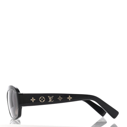 Louis Vuitton Acetate Obsession Round Sunglasses Z0311W Black Glitter 3 of 8