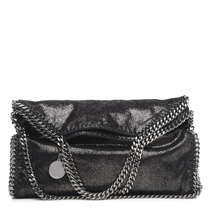 Stella McCartney Chamois Shiny Dotted Falabella Fold Over Tote Ruthenium 1 of 10